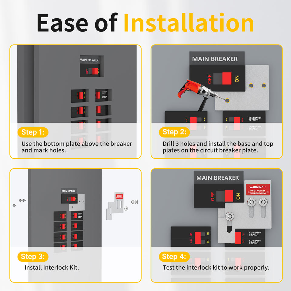 Generator Interlock Kit for 100–125 Amp Panels (GL-9)
