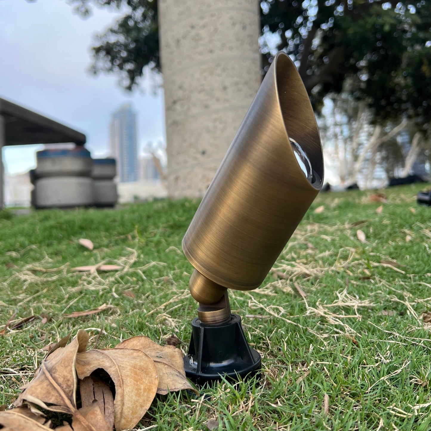 Stelvio Antique Brass Spotlight