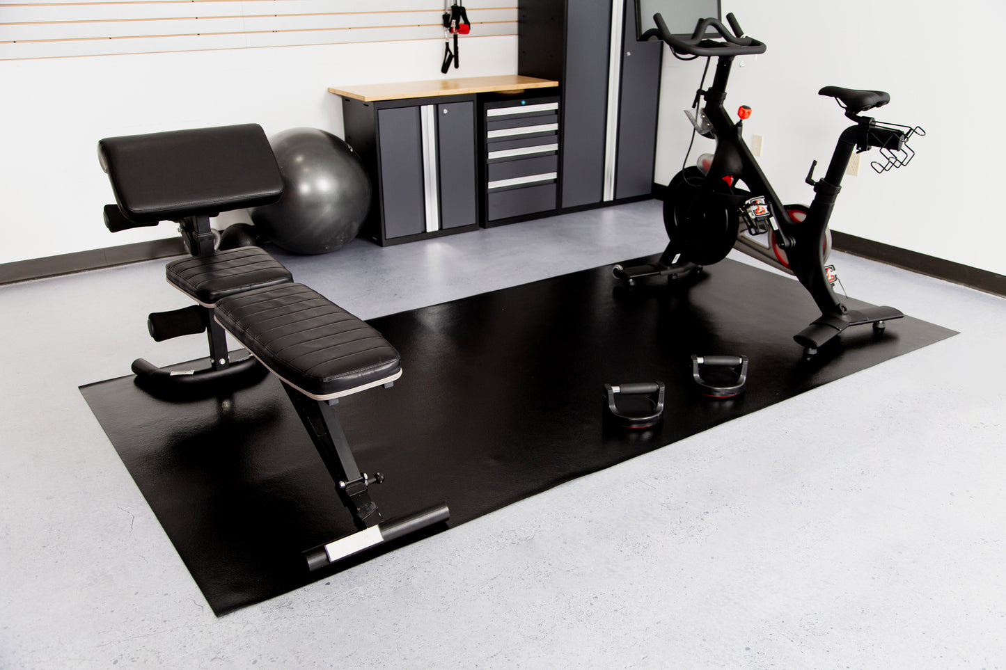 Epoxy Garage Floor Protector | Dark Ceramic Texture | 5' x 10' | G-Floor<sup>®</sup> Roll-Out Vinyl Flooring