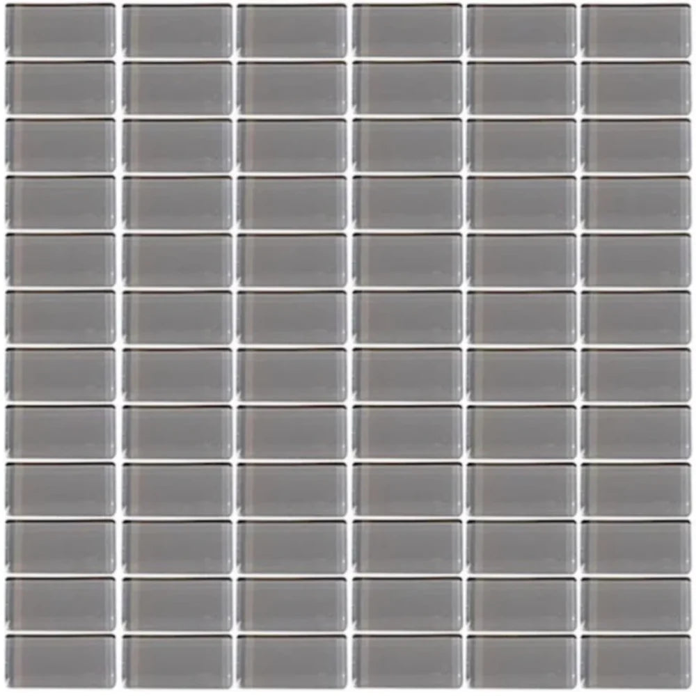 Interceramic Mosaic Sheet Glassique Steel Glossy 12x12