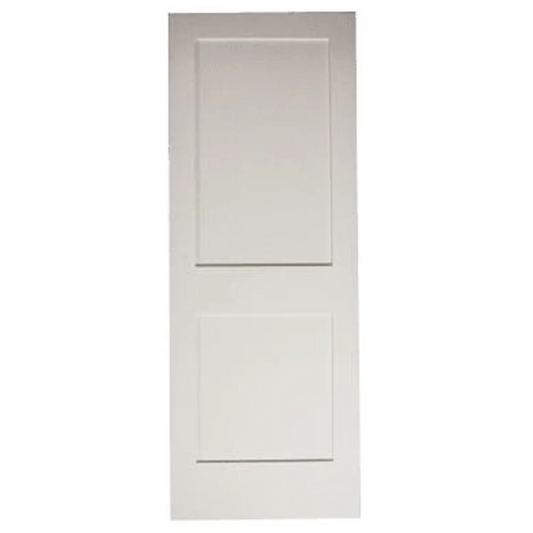 36 in x 80 in White Shaker 2-Panel Solid Core Primed MDF Interior Door Slab