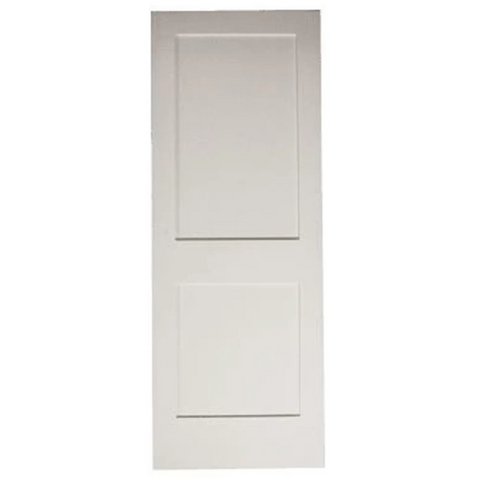 18 in x 80 in White Shaker 2-Panel Solid Core Primed MDF Interior Door Slab
