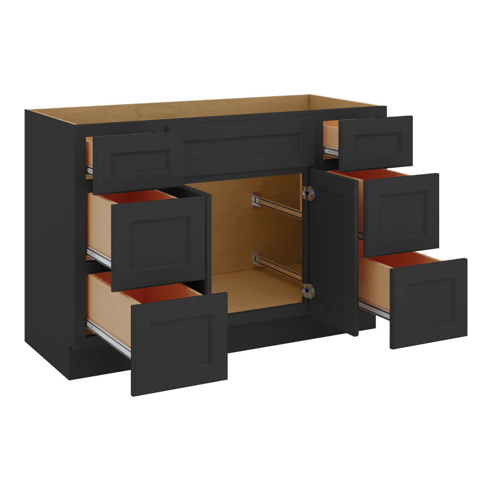 J&K Charcoal E2 Vanity Sink Combo 48" W x 33" H x 21" D