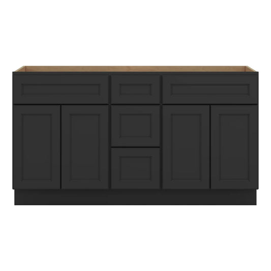 J&K Charcoal E2 Vanity Sink Combo 60" W x 33" H x 21" D