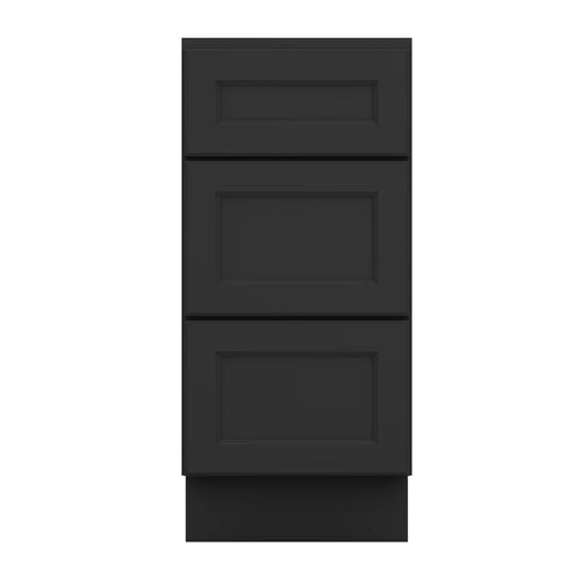 J&K Charcoal E2 Vanity 3 Drawer Base 15" W x 33" H x 21" D