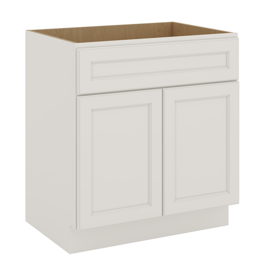 J&K Dove E1 Vanity Base Sink Door/False Drawer 30" W x 33" H x 21" D
