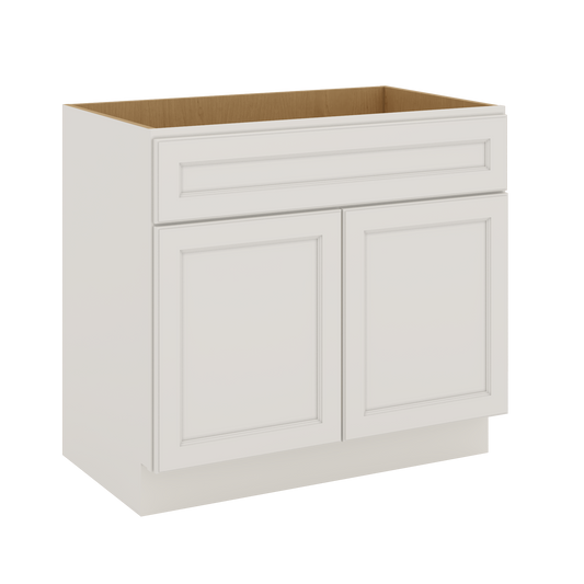 J&K Dove E1 Vanity Base Sink Door/False Drawer 36" W x 33" H x 21" D