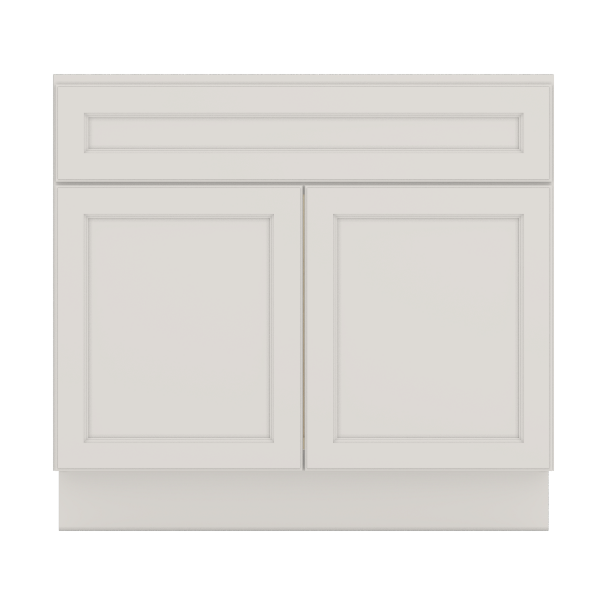 J&K Dove E1 Vanity Base Sink Door/False Drawer 36" W x 33" H x 21" D