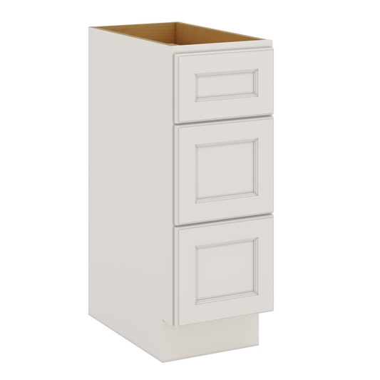 J&K Dove E1 Vanity 3 Drawer Base 12" W x 33" H x 21" D