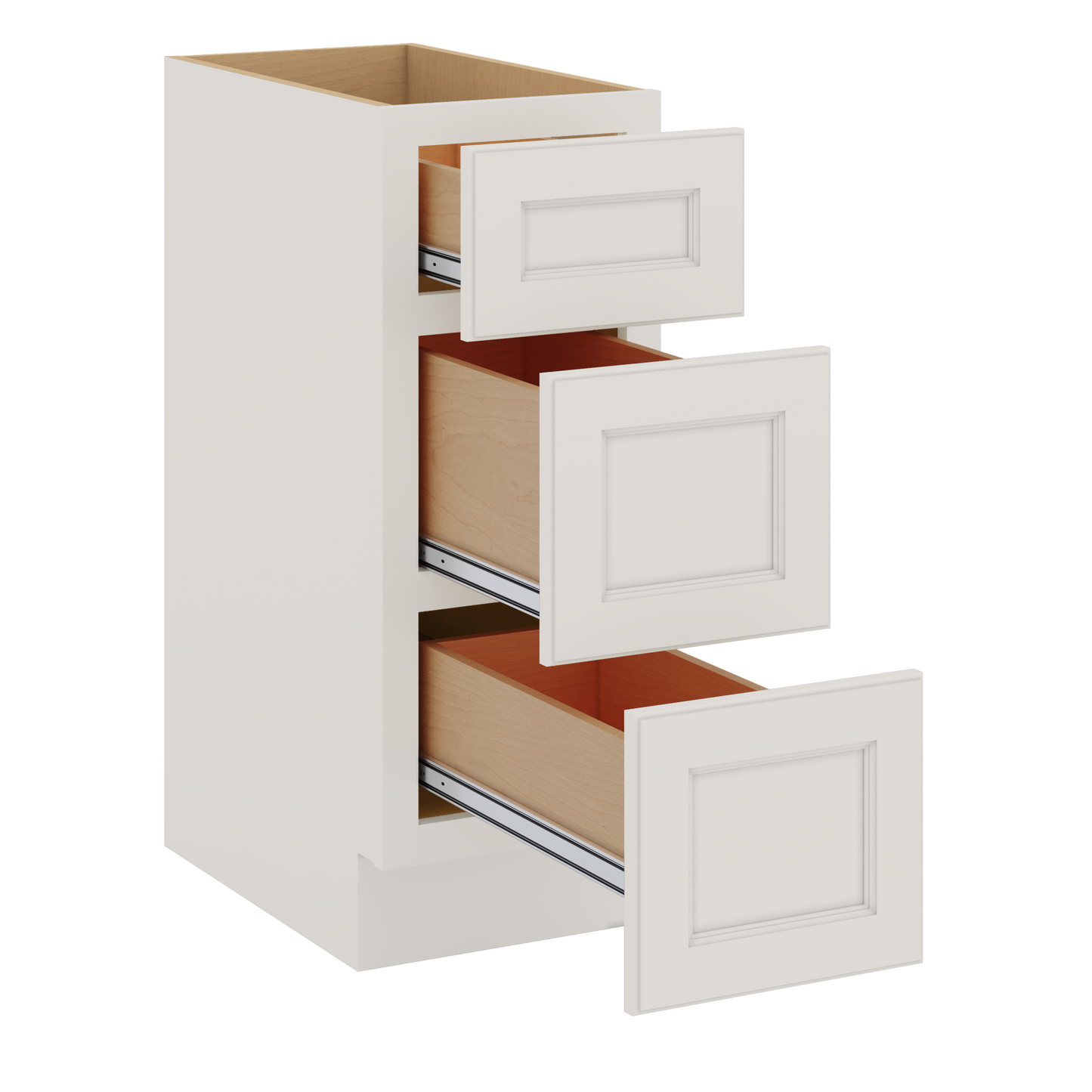 J&K Dove E1 Vanity 3 Drawer Base 12" W x 33" H x 21" D