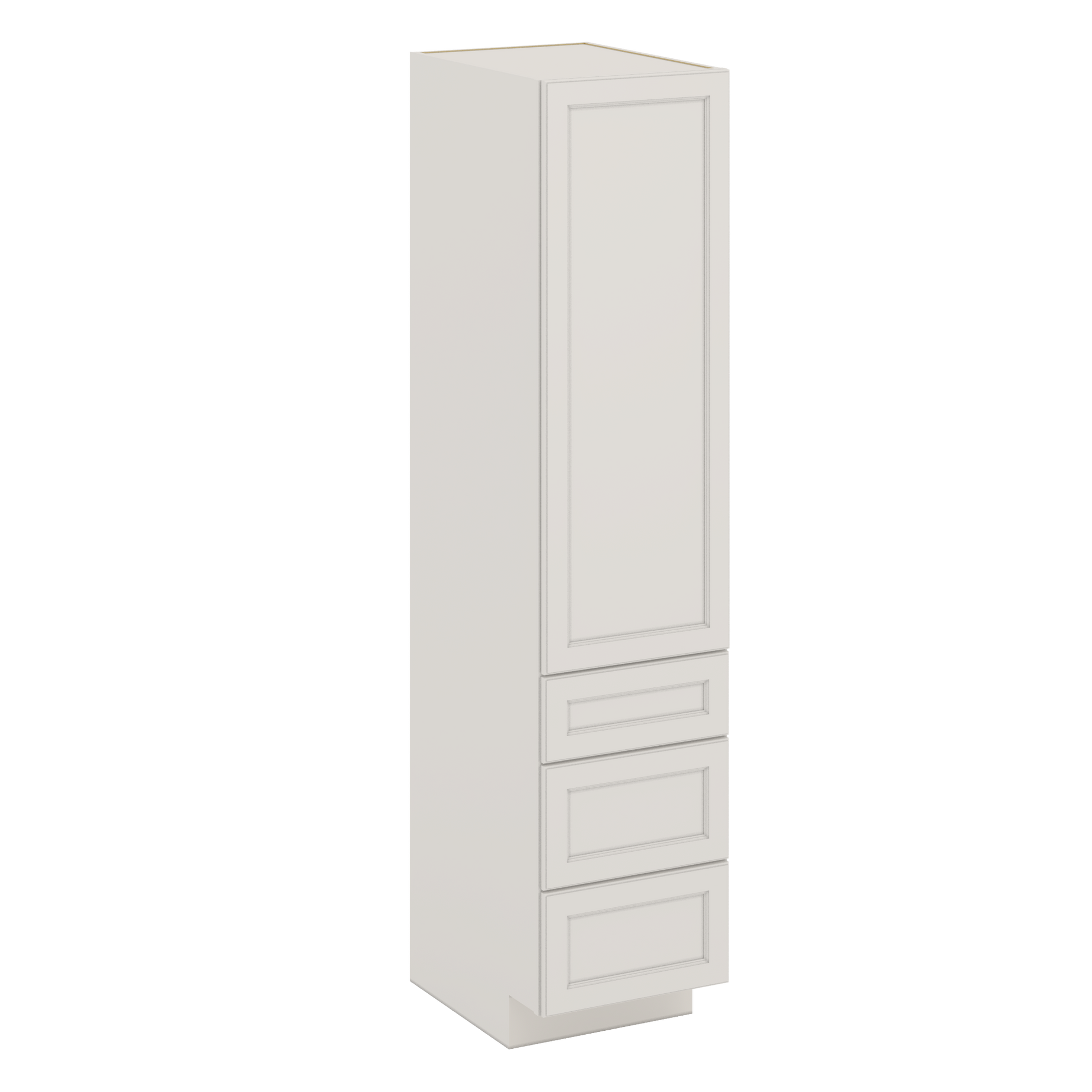 J&K Dove E1 Vanity Linen with bottom Drawers 18" W x 81" H x 24" D
