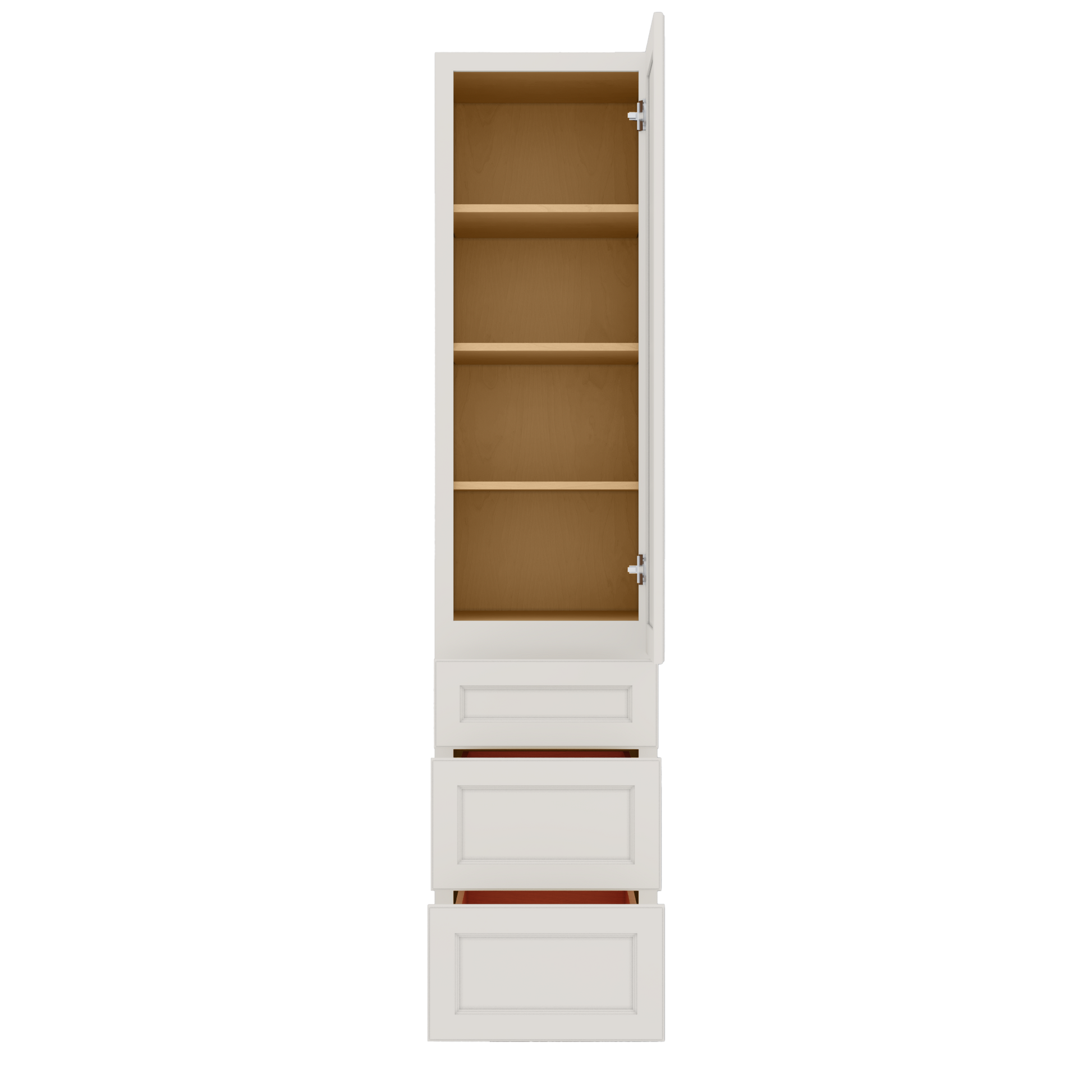 J&K Dove E1 Vanity Linen with bottom Drawers 18" W x 81" H x 24" D