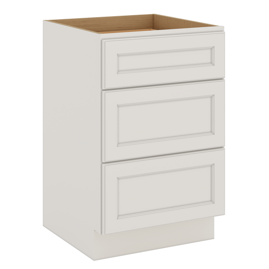 J&K Dove E1 Vanity 3 Drawer Base 21" W x 33" H x 21" D