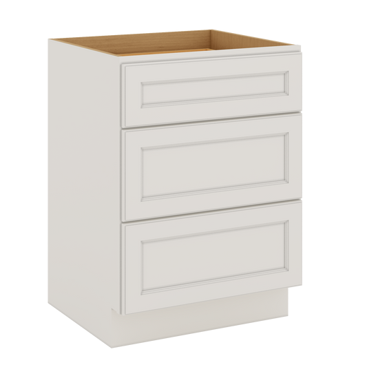 J&K Dove E1 Vanity 3 Drawer Base 24" W x 33" H x 21" D