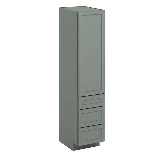 J&K Sage E3 Vanity Linen with bottom Drawers 18" W x 81" H x 24" D