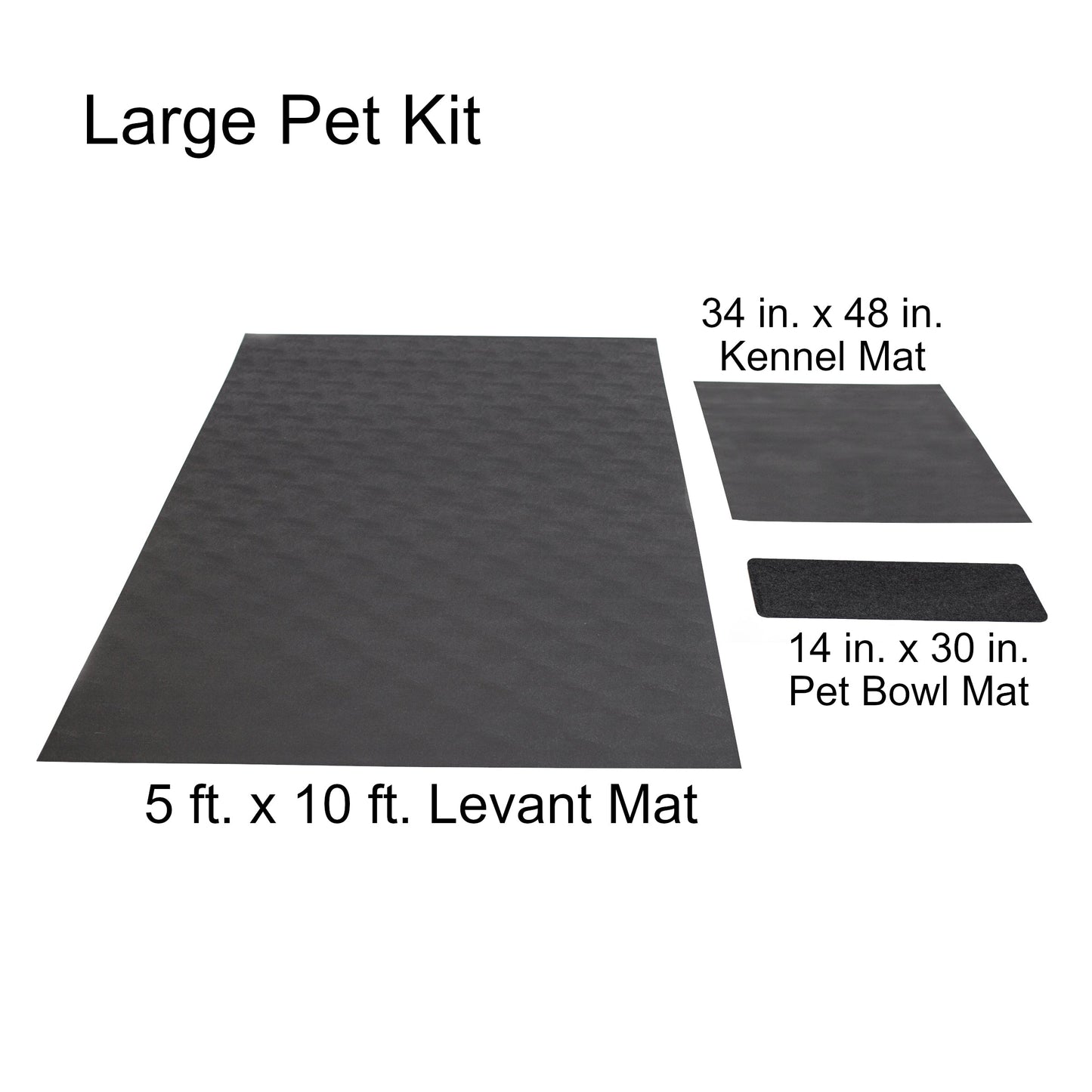 New Pet Parent Kit | 5' x 10' Mat, Kennel Mat, Pet Bowl Mat | G-Floor ® Pet Protective Flooring