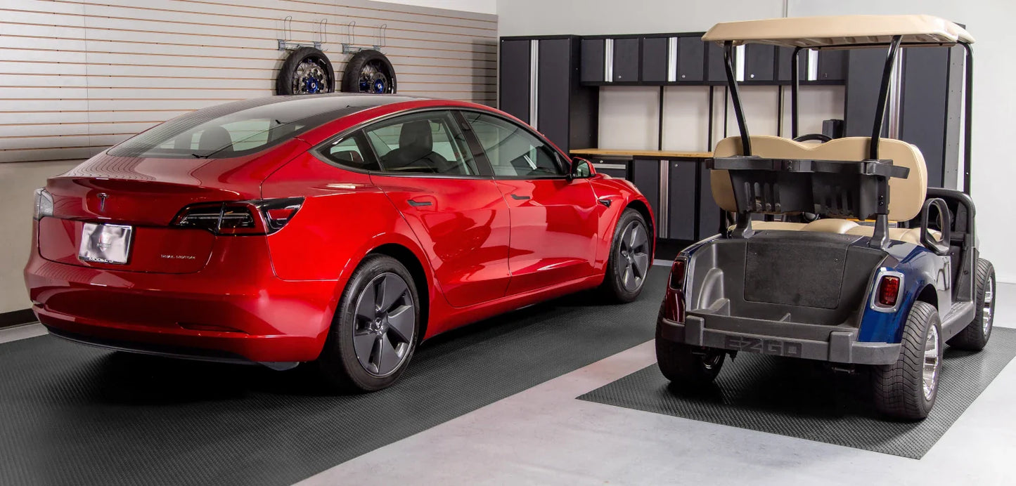 Garage Flooring | Small Coin™ Tread | G-Floor<sup>®</sup> Roll-Out Vinyl Flooring