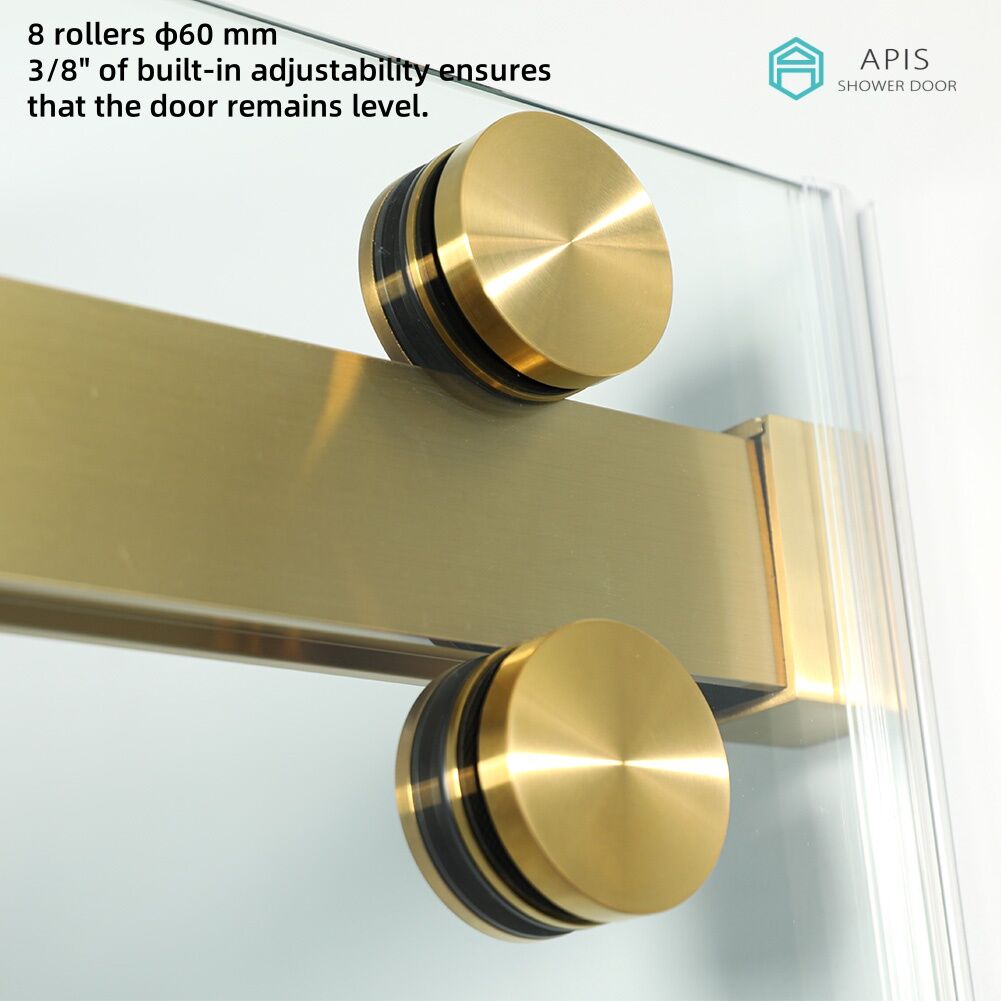 AS-8860D-SC Soft Close Double Sliding Shower Door 60" x 60"