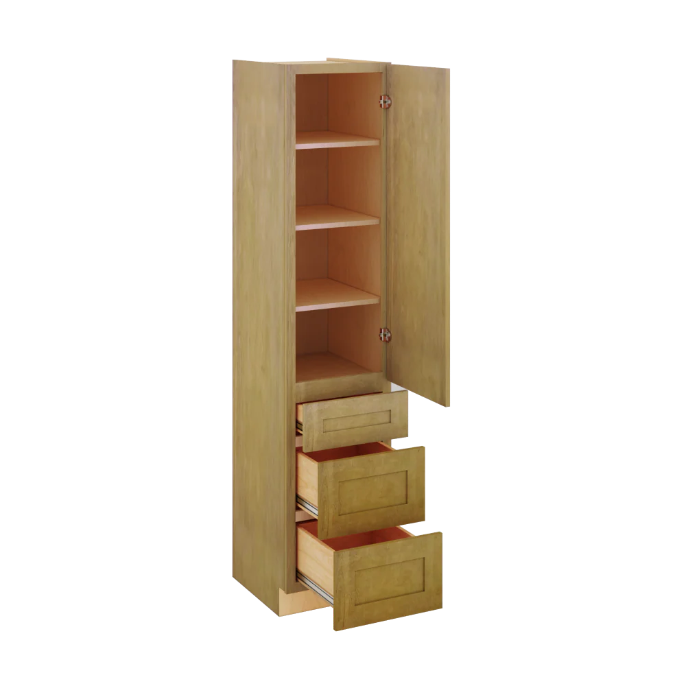 Modernform Cabinet Natural Shaker 18" W X 84" H X 21" D Vanity Linen Cabinet