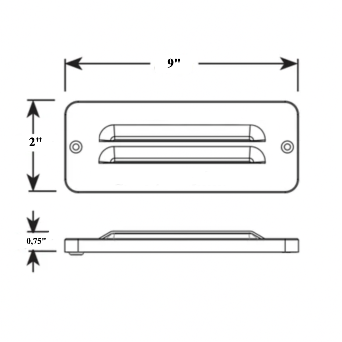 Double Arrow Brass Deck Light