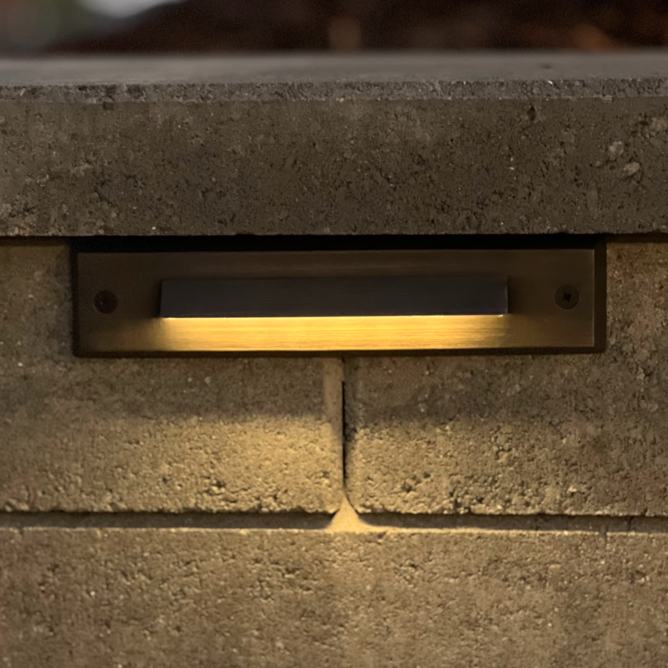 Arrow Simple Louv Brass Deck Light