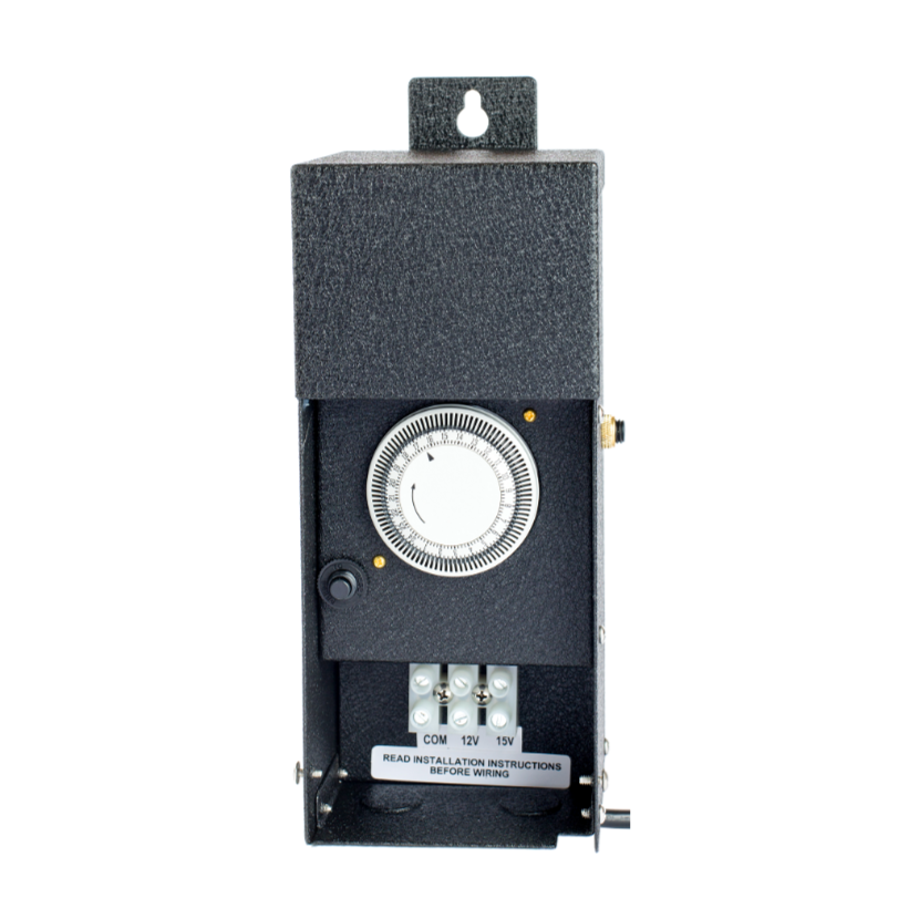 40-300W Black & Stainless Magnetic Low Voltage Transformer Built In Timer & Photocell