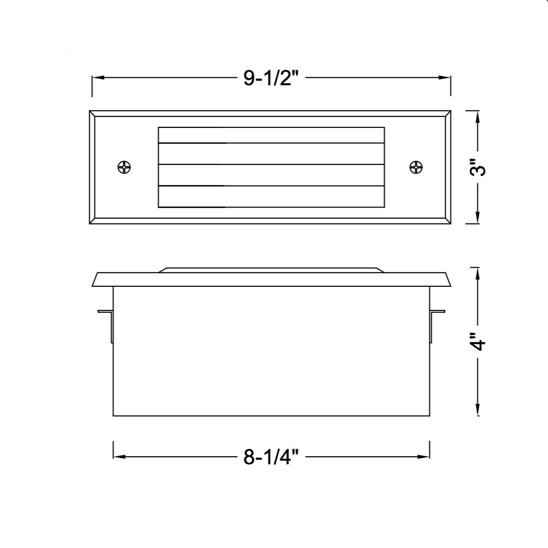 Tulay Black Brass Louvered Steplight