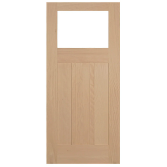 36x80 in Exterior Wood Door Slab | Craftsman 1 Lite