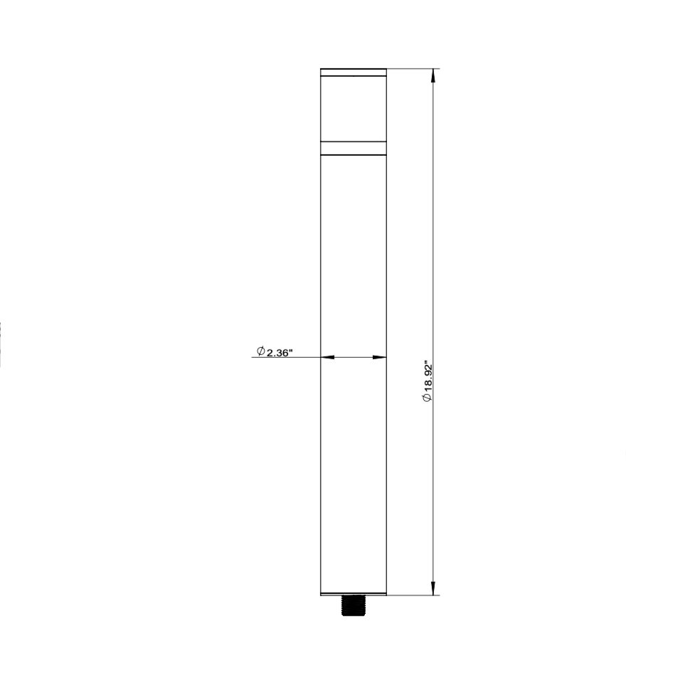Brutus 15"-18" Black Brass Bollard