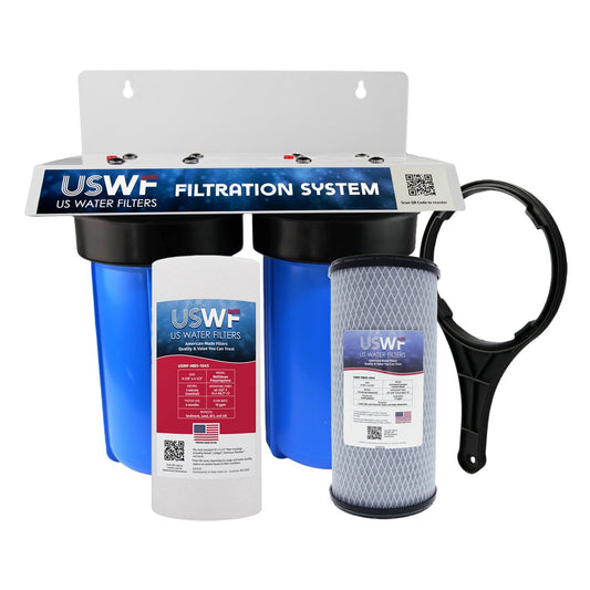 USWF Dual 10" 2-Stage Whole House Filtration System – Lead & Sediment