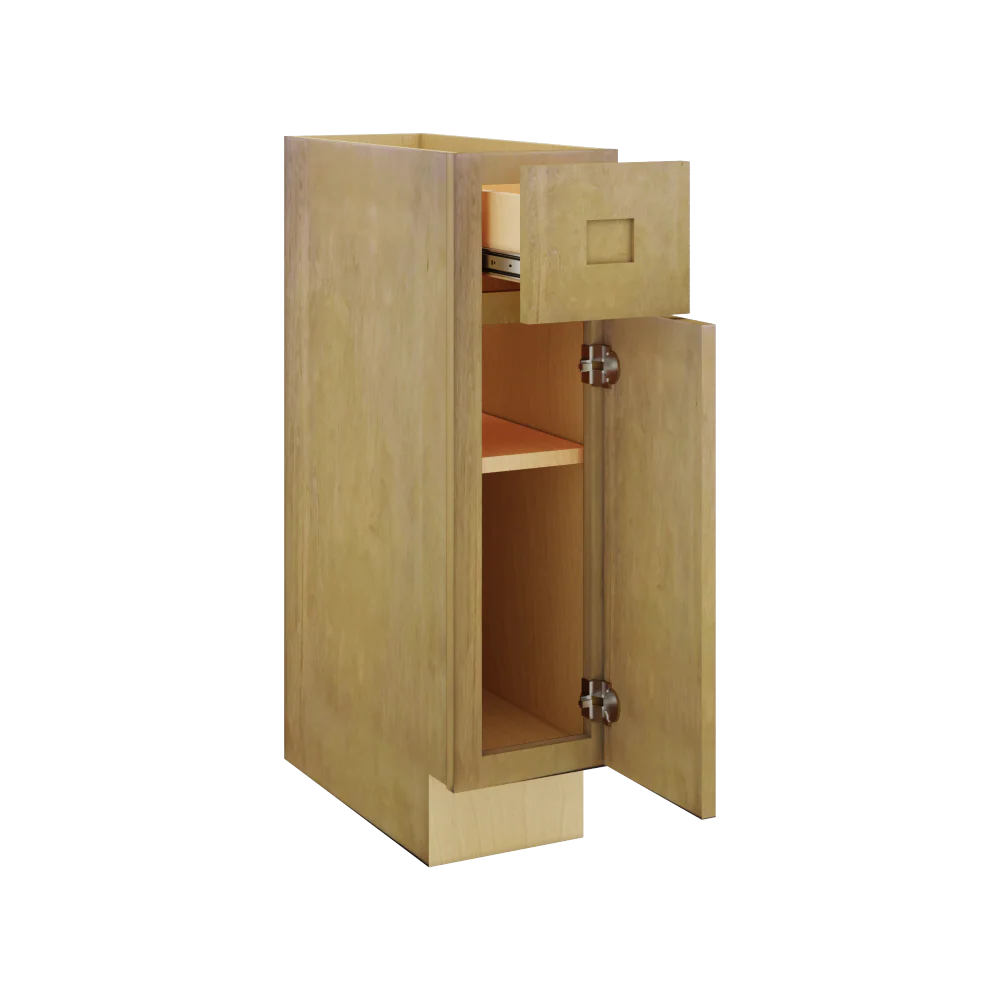 Modernform Cabinet Natural Shaker 09" W X 34 1/2" H X 21" D Base 1 Door/1 Drawer