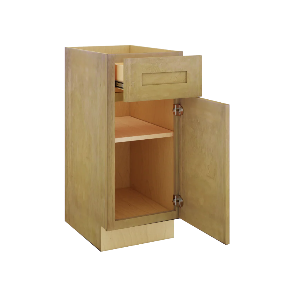 Modernform Cabinet Natural Shaker 15" W X 34 1/2" H X 21" D Base 1 Door/1 Drawer