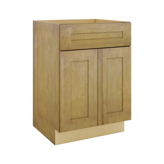 Modernform Cabinet Natural Shaker 24" W X 34 1/2" H X 21" D Sink Base 2 Doors/1 False Front