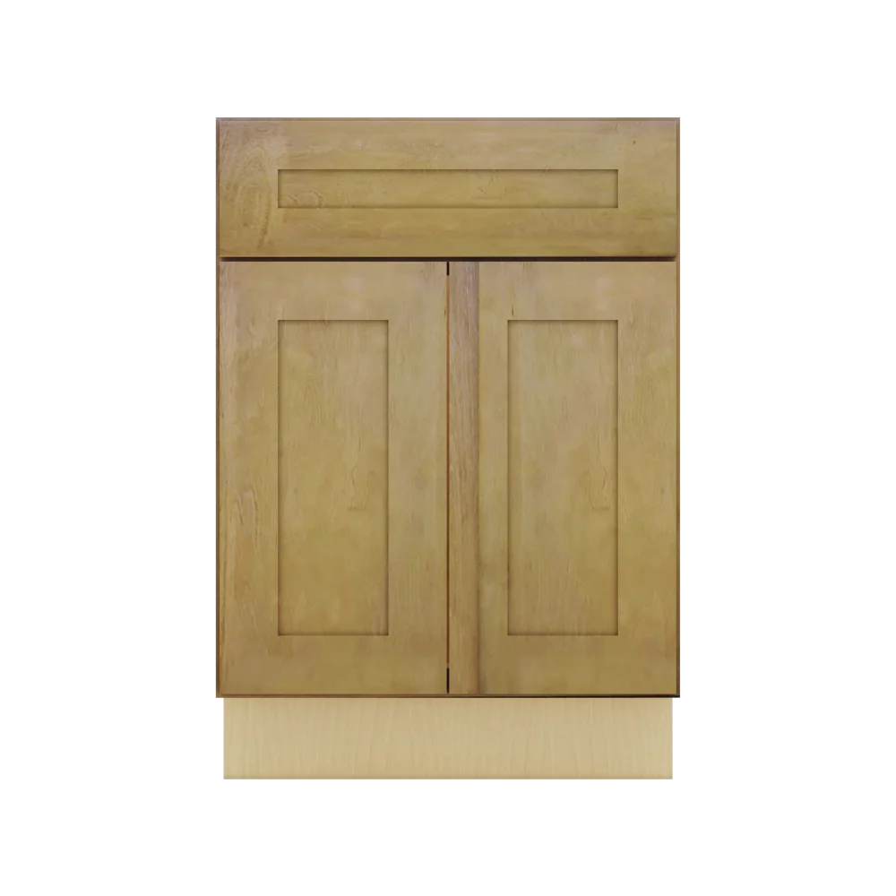 Modernform Cabinet Natural Shaker 24" W X 34 1/2" H X 21" D Sink Base 2 Doors/1 False Front