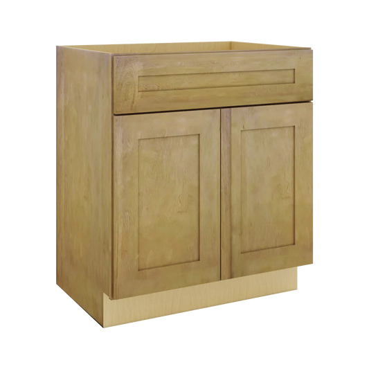 Modernform Cabinet Natural Shaker 30" W X 34 1/2" H X 21" D Sink Base 2 Doors/1 False Front