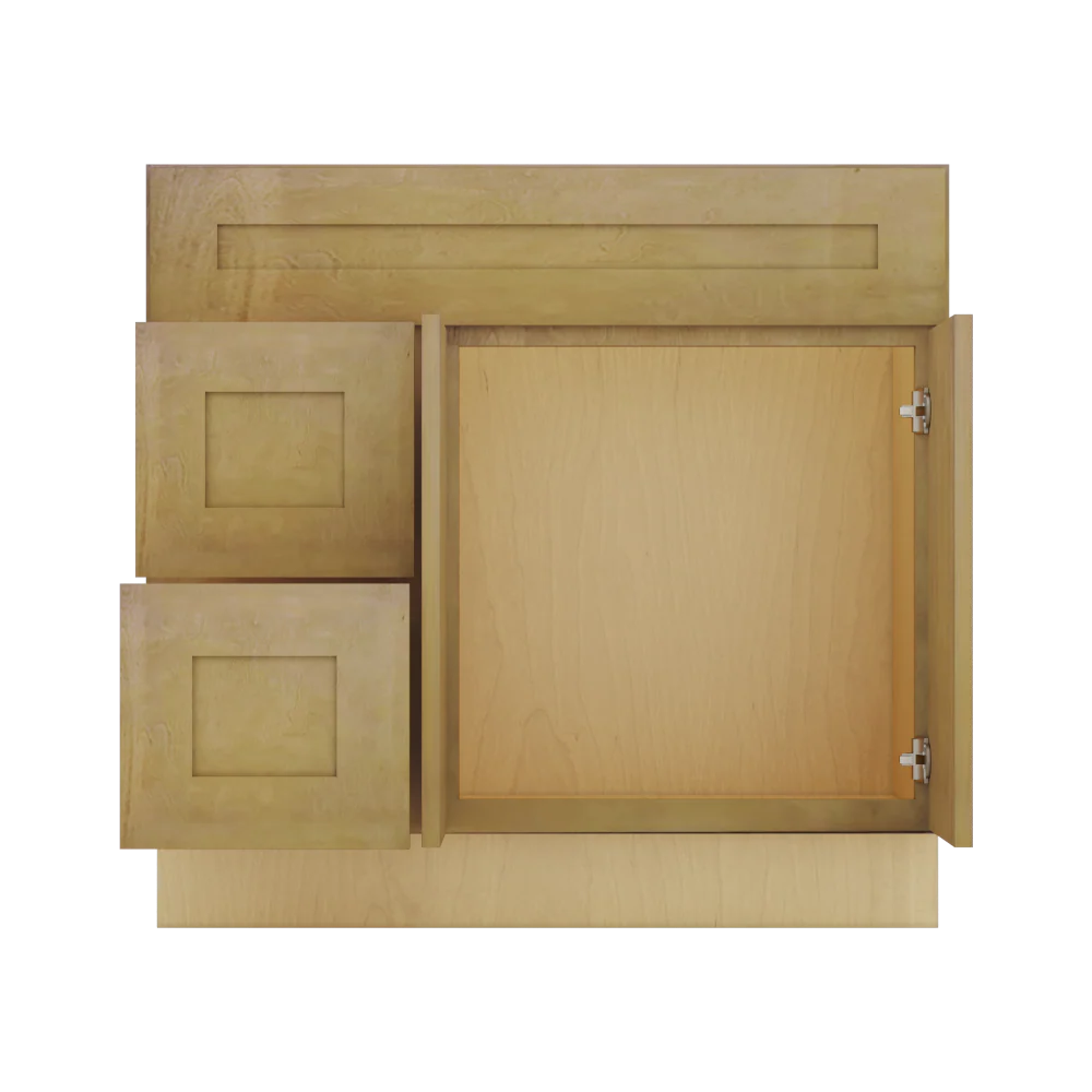 Modernform Cabinet Natural Shaker 36" W X 34 1/2" H X 21" D Combo Cabinet w/2 Tub Drawers