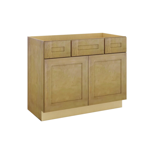 Modernform Cabinet Natural Shaker 42" W X 34 1/2" H X 21" D Combo Cabinet w/2 Side Drawers