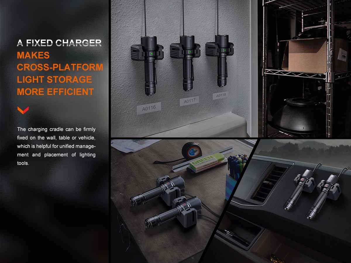 Fenix WF26R Rechargeable Flashlight with Charging Dock