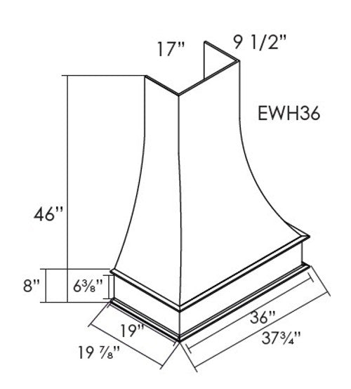 PW-EWH36 ( Wood Hood 36"W )