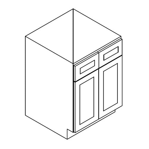 AW-SB42B ( Sink Base - 42"Wx24"Dx34.5"H - 2 Doors 2 Headers )