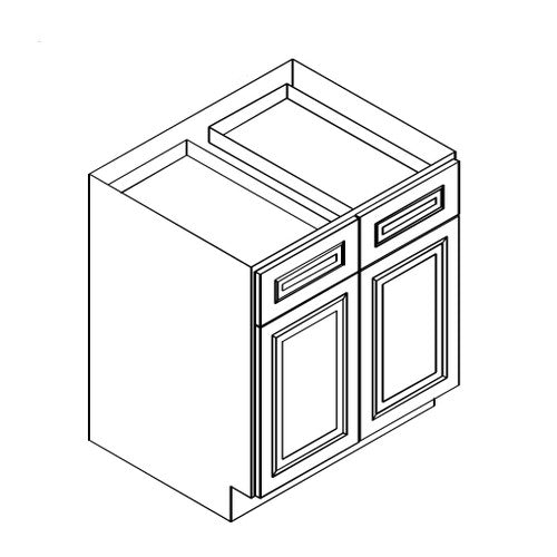 AW-B33B ( Base - 33"Wx24"Dx34.5"H 2 Doors, 2 Drawers )