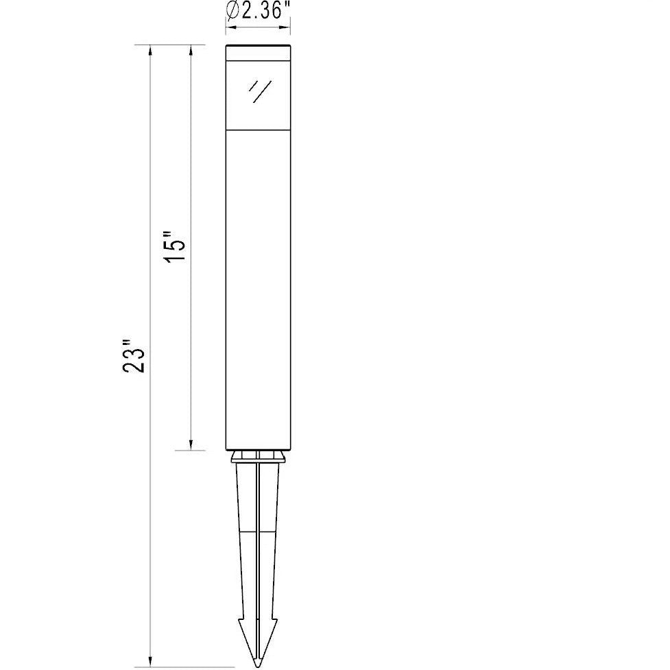 Brutus 15"-18" Black Brass Bollard