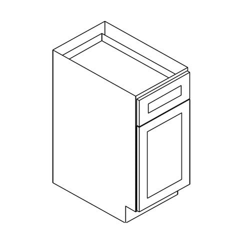 PW-B09 ( Base - 09"Wx24"Dx34.5"H * 1 Door, 1 Drawer )