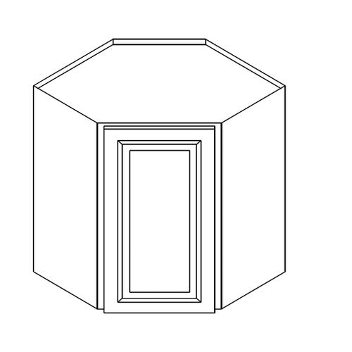 AW-WDC2430 ( Wall Diagonal Corner Cabinet 24"Wx12"Dx30"H - 1 Door )