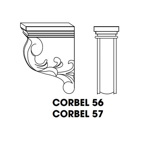 AW-CORBEL57 ( (AW-GW-TW-PW) Large Corbel 3"Wx6"Dx9"H )