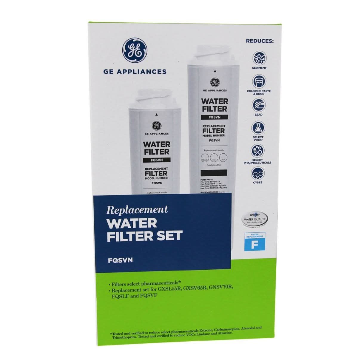 GE FQSVN Under Sink Water Filter Set (2 Filters)