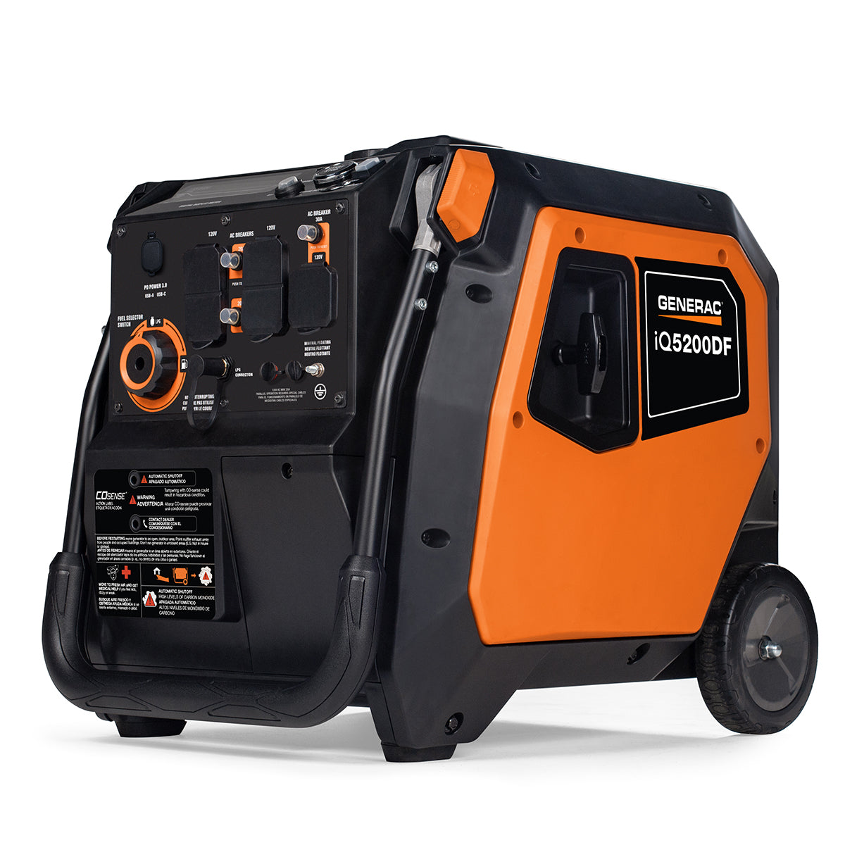 Generac iQ5200 | Dual Fuel Portable Inverter Generator, 49ST