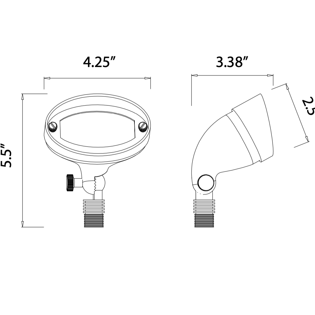 Tulay Black Oval Flood Light