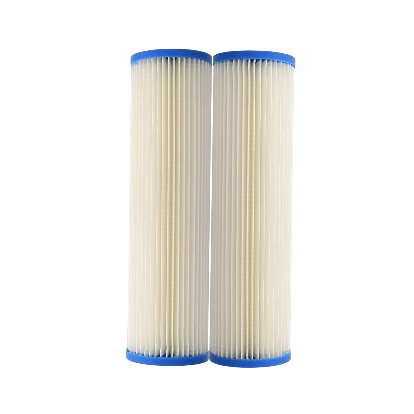 Tier1 10" x 2.5" Pleated Cellulose Filter (20 Micron, 2-Pack)