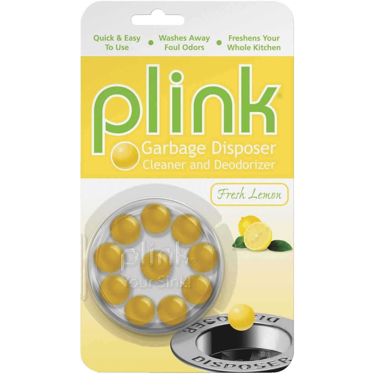Lemon Scented Plink Garbage Disposal Cleaner and Deodorizer (10 Count)